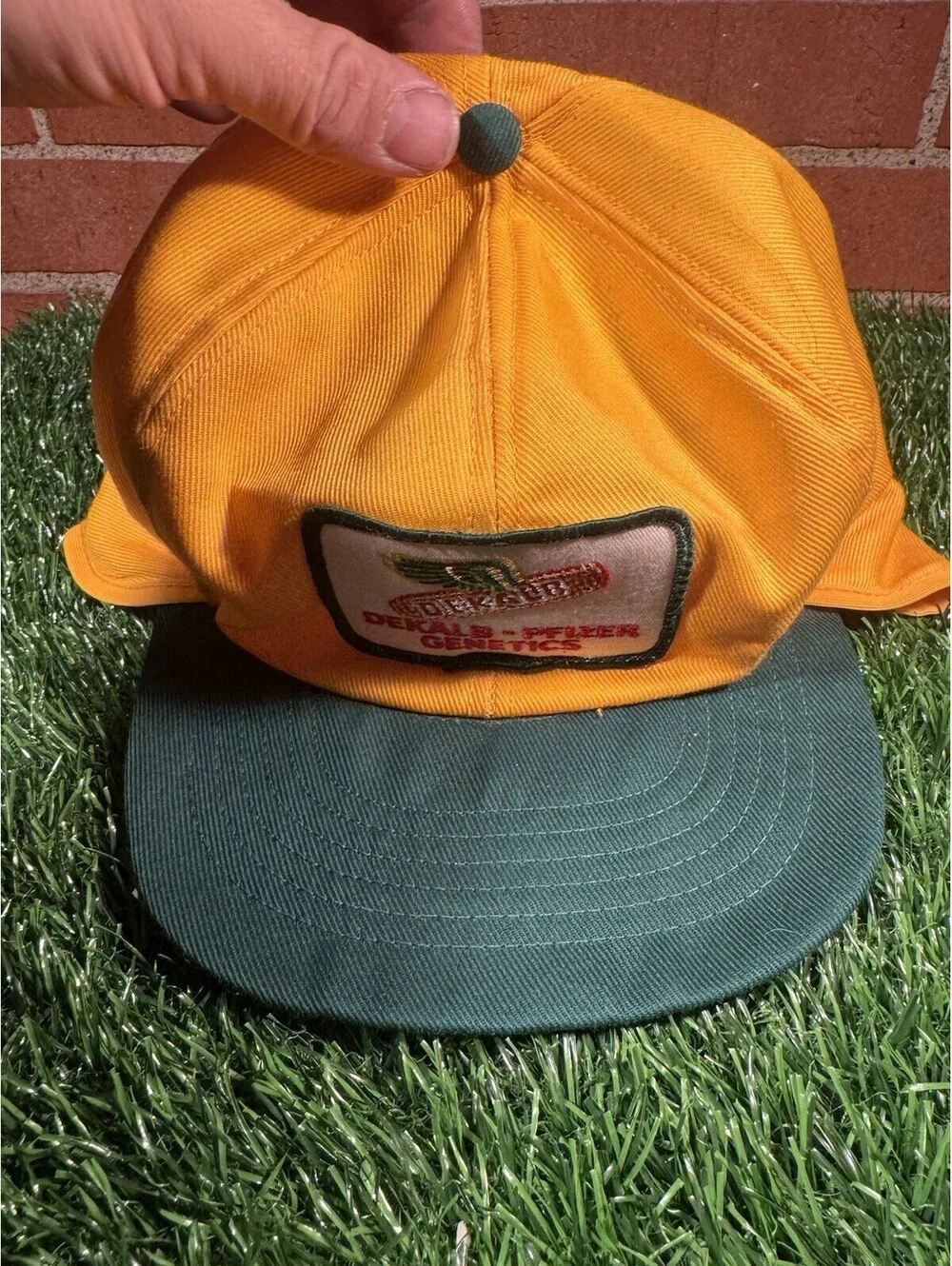 VTG 70/80’s Dekalb Pfizer Genetics Seed Co. Hat With Ear And Neck Flap Size M